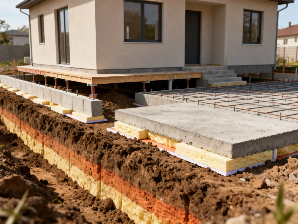 Porównanie ław fundamentowych i płyty fundamentowej pod domem parterowym